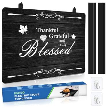 Imagem de Tampa superior de fogão para fogão elétrico (72 cm x 52 cm), capa de fogão de vidro resistente ao calor, protetor multiuso para fogão/balcão/lavadora, borracha natural segura para lava-louças