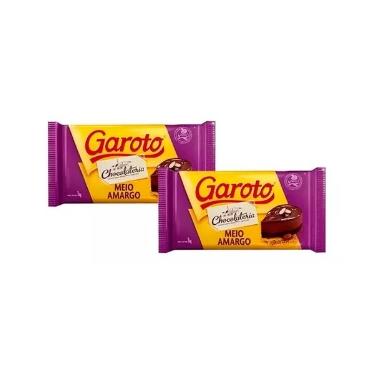 Imagem de Barra Chocolate Meio Amargo Garoto Derreter 2x1kg- 2kg
