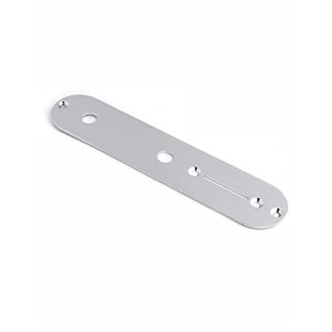 Imagem de Placa de controle de guitarra Bogart para guitarra elétrica Fender Tele Telecaster Squier estilo metal cromado 34,2 mm de largura.