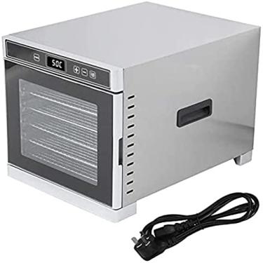 Imagem de Máquina desidratadora de alimentos, secador por congelamento de aço inoxidável com 6 bandejas, 600 W, máquina secadora por congelamento com controle de temperatura e tempo digital
