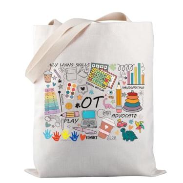 Imagem de PWHAOO Sacola de terapeuta ocupacional OT Squad Tote Bag Terapeuta Ocupacional Presente de Formatura Estudante, Bolsa Daily Living Skills, Medium