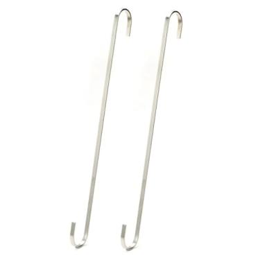Imagem de LuoQiuFa 2 ganchos extra grandes em forma de S 40,6 cm, ganchos em S longos resistentes para pendurar ganchos de extensão de plantas para armário, jardim, uso interno e externo (prata)