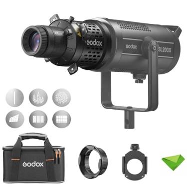 Imagem de Godox Bowens LED BLP Acessório de projeção de montagem, giratório de 360 °, lente de 85 mm incluída, montagem de lente EF para luz de vídeo LED para Godox SL60W, SL150, LA150, LA200, SZ150, etc.