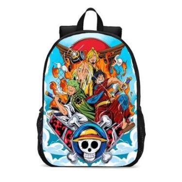 Imagem de Mochila Escolar Infanto Juvenil Anime One Piece Bando Piratas Novidades 0111-Unissex