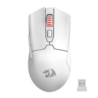Imagem de Mouse Gamer Sem Fio Redragon Fyzu Pro M995W-PRO, Wireless, Branco