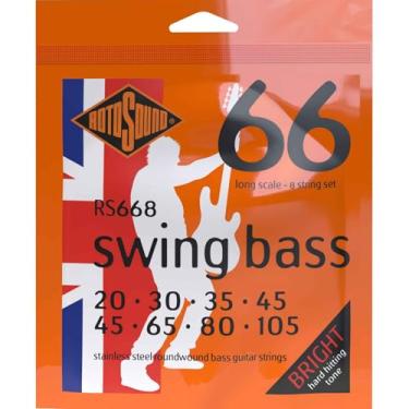 Imagem de Rotosound RS668 Swing Bass 66 cordas de aço inoxidável 8 cordas para baixo (20 30 35 45 45 65 65 80 105)
