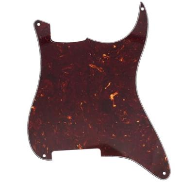Imagem de Musiclily 4 Furos Escudo Strato Pickguard Em Branco Material para Guitarra Stratocaster Custom,4 Camadas Tortoise Shell