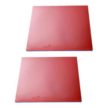 Imagem de Colaxi 2 peças raquete de tênis de mesa borracha ping pong borracha treinamento portátil adultos prático leve substituição, Vermelho