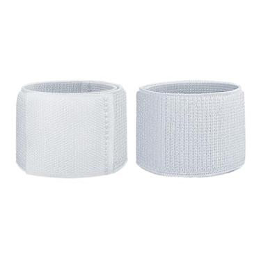 Imagem de Dynwave 2x cinta de caneleira de futebol, anti deslizamento legging cintas fixas de caneleira para crianças adultos, protetores de tornozelo leves para, branco