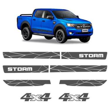 Imagem de Faixas Ranger Storm 2020/ + 4x4 Adesivo Lateral/Capô Grafite - SPORTIN