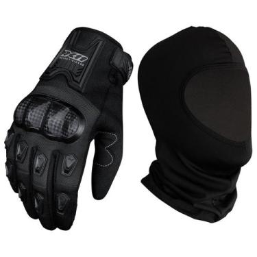 Imagem de Kit Luva X11 Blackout 2 Feminina Com Proteção Com Touchscreen Motocicl