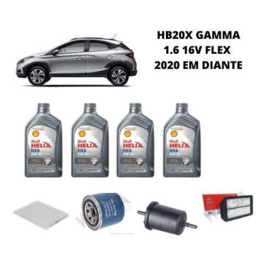 Imagem de Kit revisão troca de oleo hyundai hb20x 1.6 16v 2020 diante - SHELL