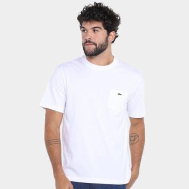 Imagem de Camiseta Lacoste Clássica Masculina, Branco, G