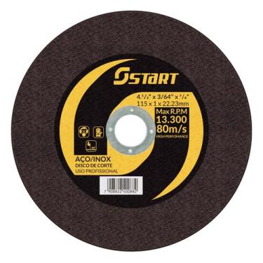 Imagem de Disco Corte Fino Inox 4.1/2 X 1,0 Esmerilhadeira Para Metal - Start, 7
