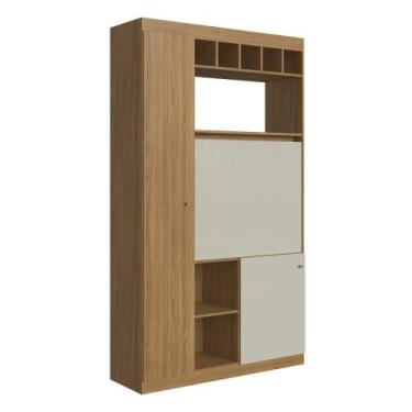 Imagem de Armário com Mesa Retrátil 3 Portas MU500 Naturalle Cristalo - Decibal