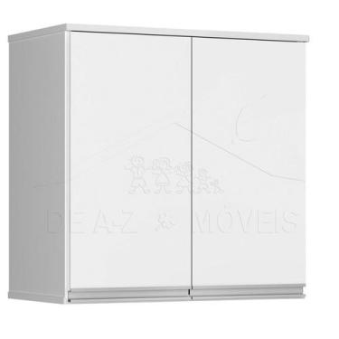 Imagem de Armário Aéreo Módulo 2 Portas VALEN Com Puxadores em Alumínio Cor Bran