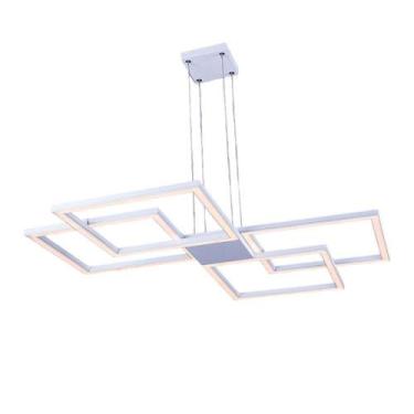 Imagem de Lustre Pendente LED 96W Design Moderno Quarto Sala Bivolt - SSI, Branc