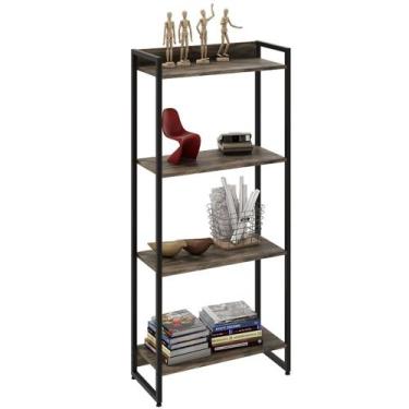 Imagem de Estante Multiuso Escritório Industrial 04 Prateleiras Areta 145x60cm C