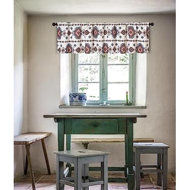 Imagem de De Leon Collections Sonoma Diamond Southwestern Americana 182,8 cm x 40,64 cm Cortina de janela semitransparente com bolso para varão