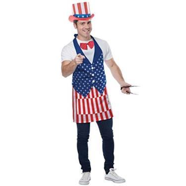 Imagem de California Costumes Avental de 4 de julho - fantasia adulta para fantasia vermelha, azul/branca, tamanho único, Vermelho/azul/branco., tamanho nico