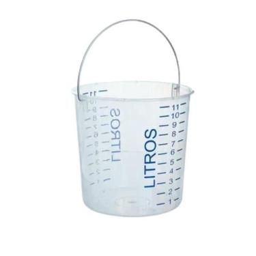 Imagem de Balde Plástico Graduado Transparente 20 Litros c/ Alça - COBALTO PLAST