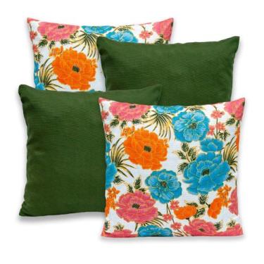 Imagem de Kit 4 Capas de Almofada 40cmx40cm Gorgurinho Lisas e Estampadas - Dryk