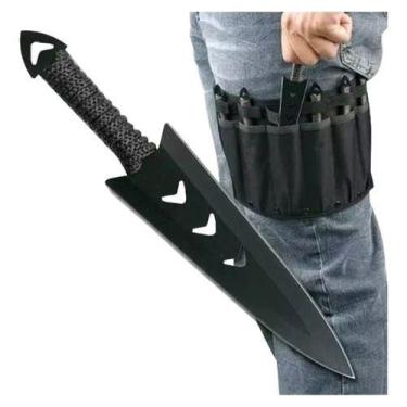 Imagem de Conjunto Com 6 Canivetes Facas De Arremesso Kunai Punhal Táticas - Lua