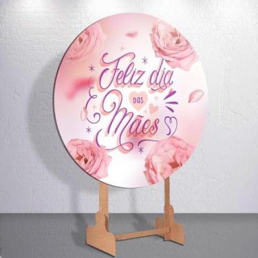 Imagem de Painel Redondo Dia Das Mães Para Festa 3d Sublimado 1,5m - Thuco Decor
