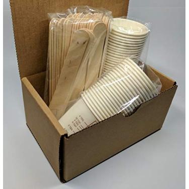 Imagem de Kit de Mistura de Pequenos Lotes NSI: 50 Copos Graduados e 50 Varas para Tinta, Resina, Epoxi