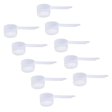 Imagem de Colher de medição de plástico, (35 cc | 2,5 colheres de sopa | 37 ml. | 35 ml) Colheres de cabo longo para pós, grânulos, café, alimentos para animais de estimação, suprimentos de panificação, proteína e outros produtos secos, livre de BPA (conjunto de 10)