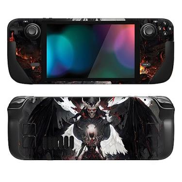 Imagem de PlayVital Conjunto completo de decalque de película protetora para LCD Steam Deck, adesivos personalizados capa de vinil para Steam Deck OLED - Darkness Angel