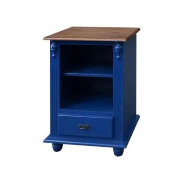 Imagem de Estante Pequena com Gaveta e Pés Torneados - Tommy Design - Meyer, Azu