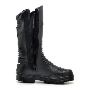 Imagem de Bota Militar Com Zíper Cano Longo Samu Rocam Elite Tática SBL, Preto, 