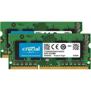 Imagem de Kit RAM Crucial de 16 GB (2 x 8 GB) Notebook DDR3 1600 MHz CL11