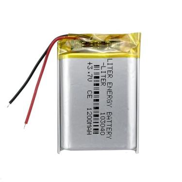 Imagem de bateria 2 fios recarregavel 3,7v 103040 com 1200mah 10mm de espessura x 30mm de largura x 40mm de comprimento