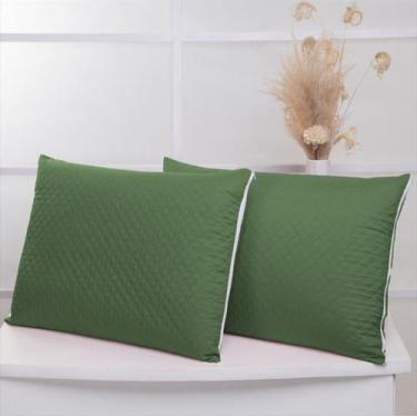 Imagem de Kit 02 Porta Travesseiro Matelado 400 Fios 70cm x 50cm Cores Lisas - V