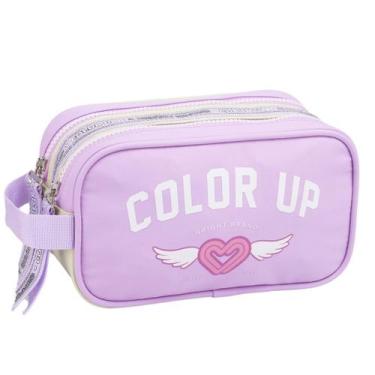 Imagem de Estojo Duplo Escolar Feminino ColorUp - Seanite, LilÁs