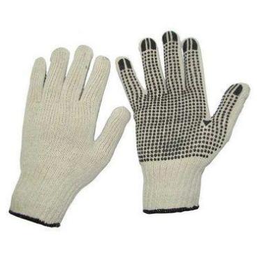 Imagem de Luva Tricotada Algodão Pigmentada Branca PCT/12 Pares - VOLK