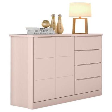 Imagem de Cômoda Infantil Blenda Rosa Acetinado - Phoenix Baby