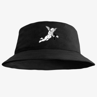 Imagem de Chapéu Bucket Hat Estampado Anjo - MP Moda Masculina, Único, Preto