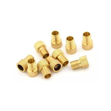 Imagem de 10 Bico Adaptador Válvula Bike Presta Para Schrader - BragaShop