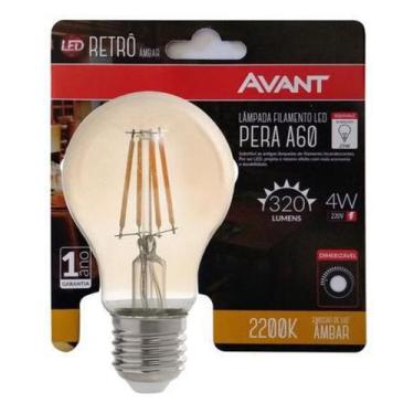 Imagem de Lampada bulbo retro A60 E27 dimerizavel 4W 220V AVANT
