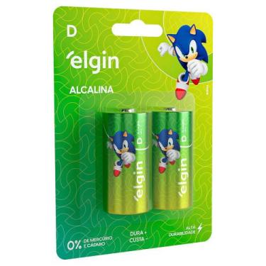 Imagem de Pilha Alcalina Tipo D Elgin - Cartela Com 02 Unidades - Pç / 2