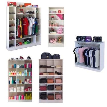 Imagem de Expositor Cabiceiro Colméia Armário Arara Balcão = Loja Roup - Magia M