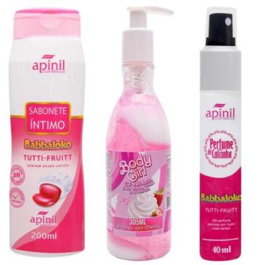 Imagem de Kit Body Girl Morango Com Chantilly + Sabonete Íntimo + Perfume de Cal