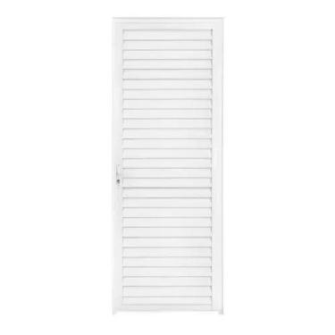 Imagem de Porta Palheta Alumínio Branco 2,10x0,80 Linha 25 (Lado Direito) - ALLO