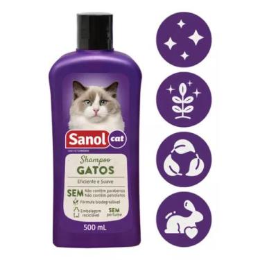 Imagem de Shampoo Sanol Dog Vet Gatos 500ml, Roxo