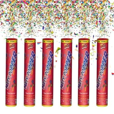 Imagem de Kit 6 Lança Confete Festa Varias Cores Réveillon Carnaval - Bwx