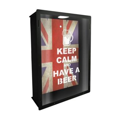 Imagem de Quadro Porta Rolhas 28X18 Keep Calm And Drink Wine London