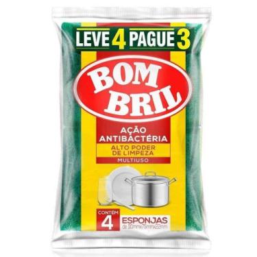 Imagem de Esponja Bombril Multiuso - Embalagem com 4 Unidades